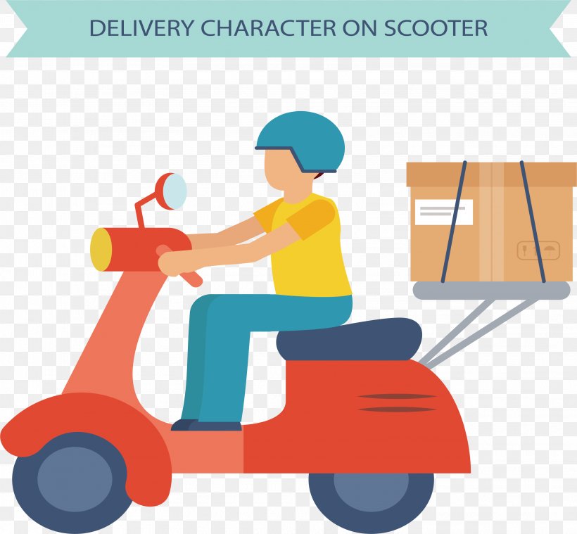 Scooter Motorcycle Courier, PNG, 3238x2999px, Scooter, Area, Courier, Delivery, Designer Download Free
