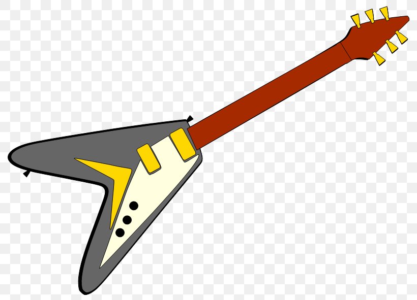 Electric Guitar Gibson Flying V Clip Art, PNG, 813x591px, Guitar, Acoustic Guitar, Bass Guitar, Black And White, Classical Guitar Download Free