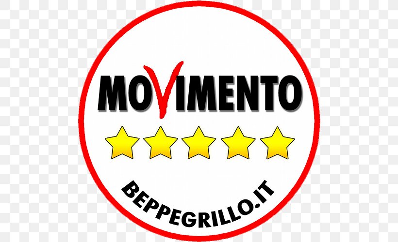 Five Star Movement Political Party Italian General Election, 2018 Friuli-Venezia Giulia Lega Nord, PNG, 500x500px, Five Star Movement, Area, Beppe Grillo, Brand, Democratic Party Download Free