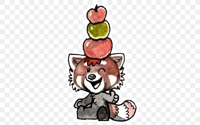 Red Panda Sticker Giant Panda Telegram Clip Art, PNG, 512x512px, Watercolor, Cartoon, Flower, Frame, Heart Download Free