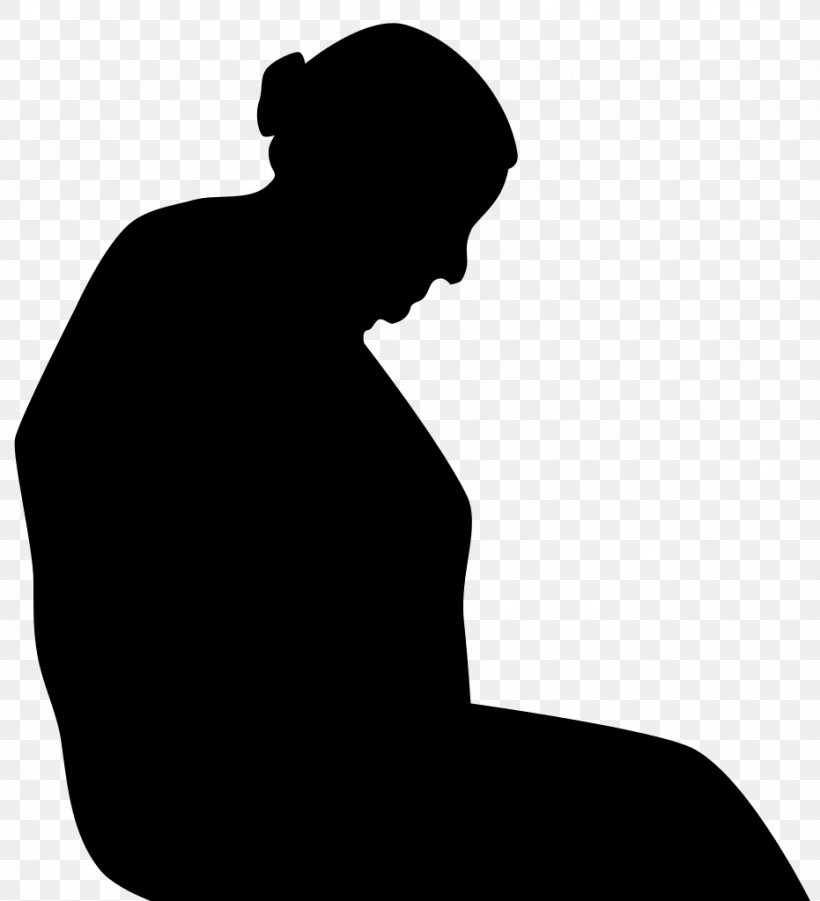 Silhouette Sitting Black-and-white Neck, PNG, 931x1024px, Silhouette, Blackandwhite, Neck, Sitting Download Free