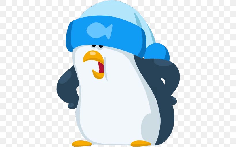 Penguin Telegram Sticker VKontakte Clip Art, PNG, 512x512px, 2018, Penguin, Beak, Bird, Blue Download Free