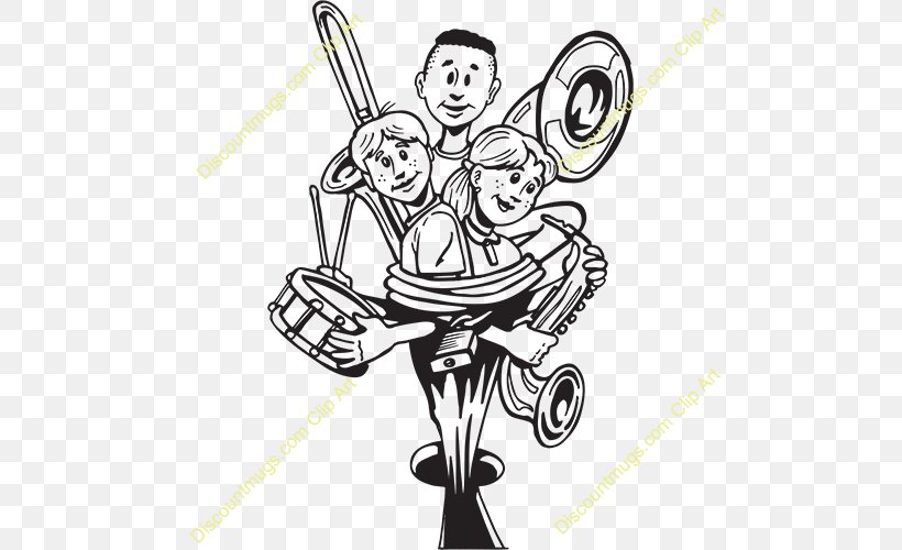 Clip Art Musical Ensemble Marching Band Brass Instruments Musical Instruments, PNG, 500x500px, Musical Ensemble, Brass Band, Brass Instruments, Coloring Book, Concert Band Download Free