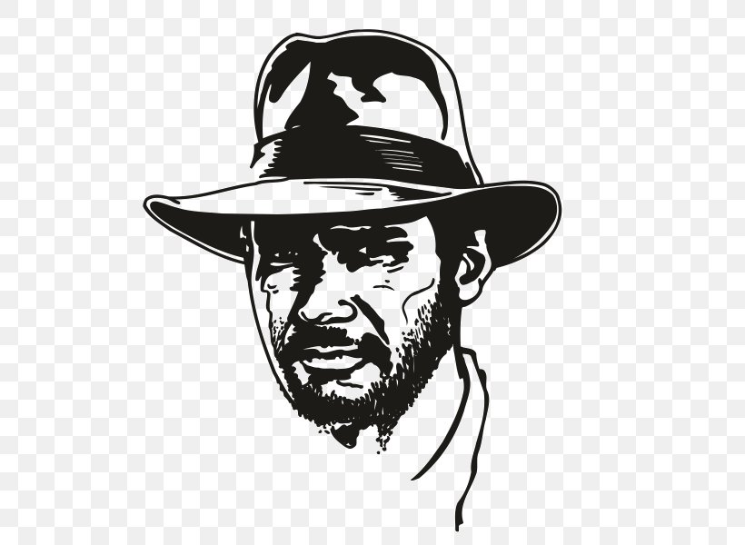 Indiana Jones Decal Bumper Sticker Adhesive, PNG, 600x600px, Indiana Jones, Adhesive, Beard, Black And White, Brand Download Free