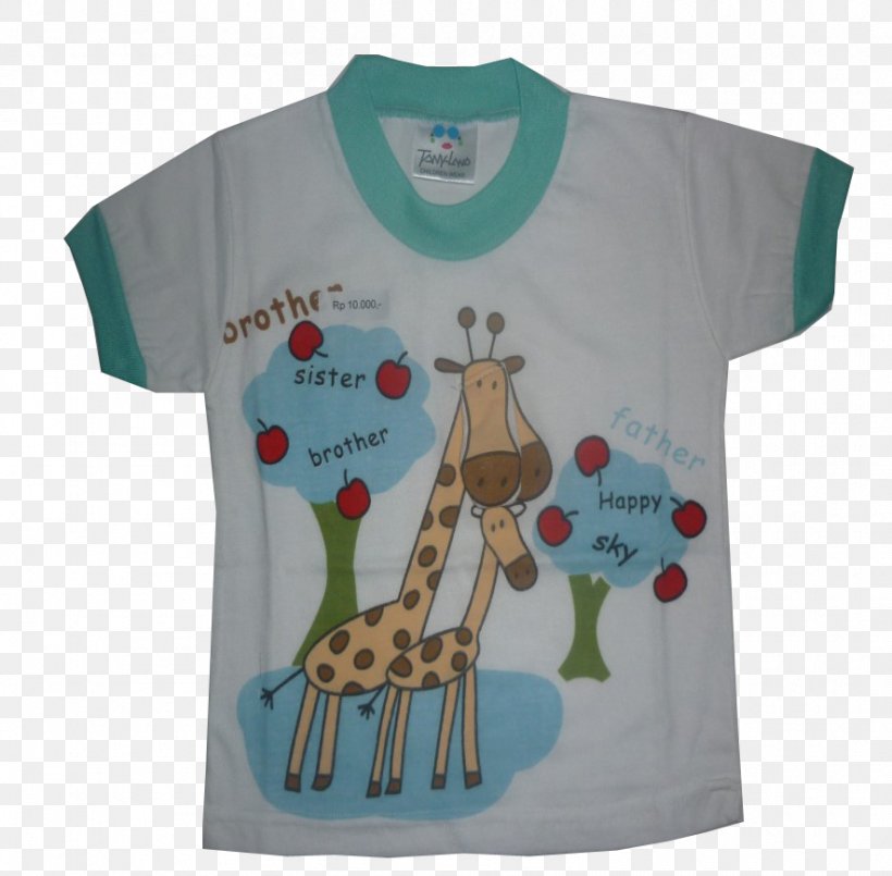 T-shirt Children's Clothing Infant Giraffe, PNG, 885x869px, Watercolor, Cartoon, Flower, Frame, Heart Download Free