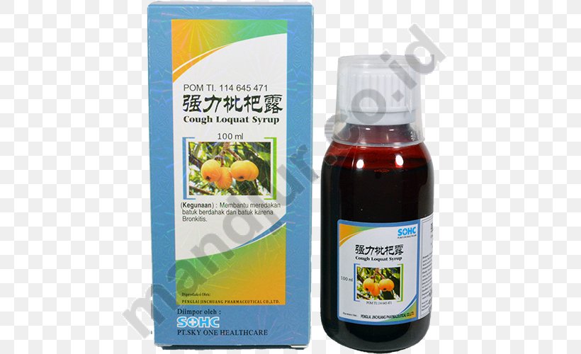 Loquat Cough Medicine Syrup Nin Jiom Pei Pa Koa, PNG, 500x500px, Loquat, Common Cold, Cough, Cough Medicine, Drug Download Free