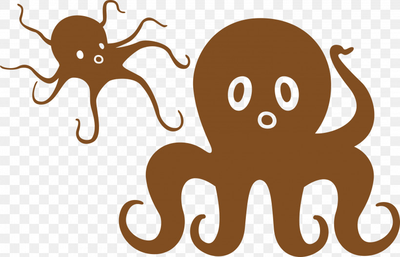Octopus, PNG, 3000x1935px, Octopus, Biology, Cartoon, Geometry, Line Download Free