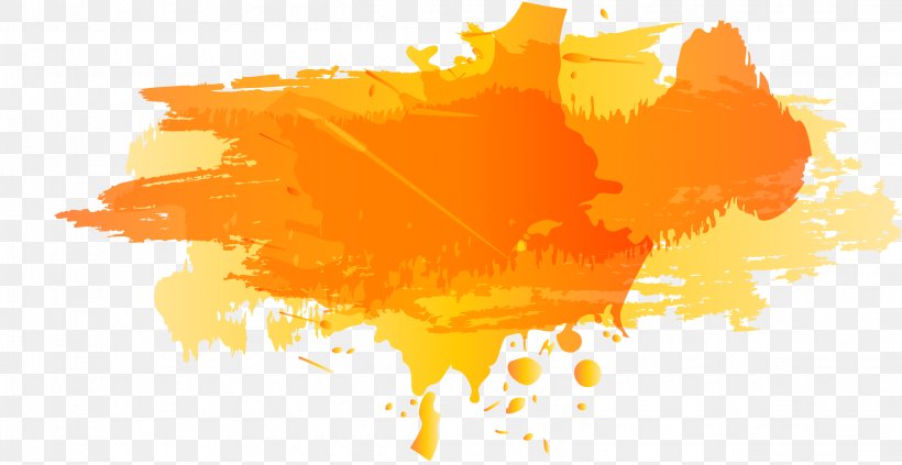 Color Ink, PNG, 2264x1168px, Orange, Color, Drawing, Illustration, Ink Download Free