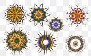 Snow Flakes - Kaleidoscope Circle Shape Pattern PNG