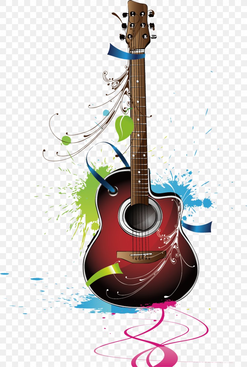 Guitar Musical Instrument, PNG, 889x1321px, Watercolor, Cartoon, Flower, Frame, Heart Download Free
