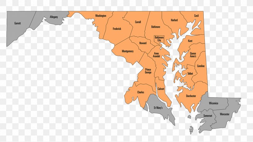 Maryland Vector Map, PNG, 2400x1350px, Maryland, Area, Brand, Diagram, Flag Of Maryland Download Free