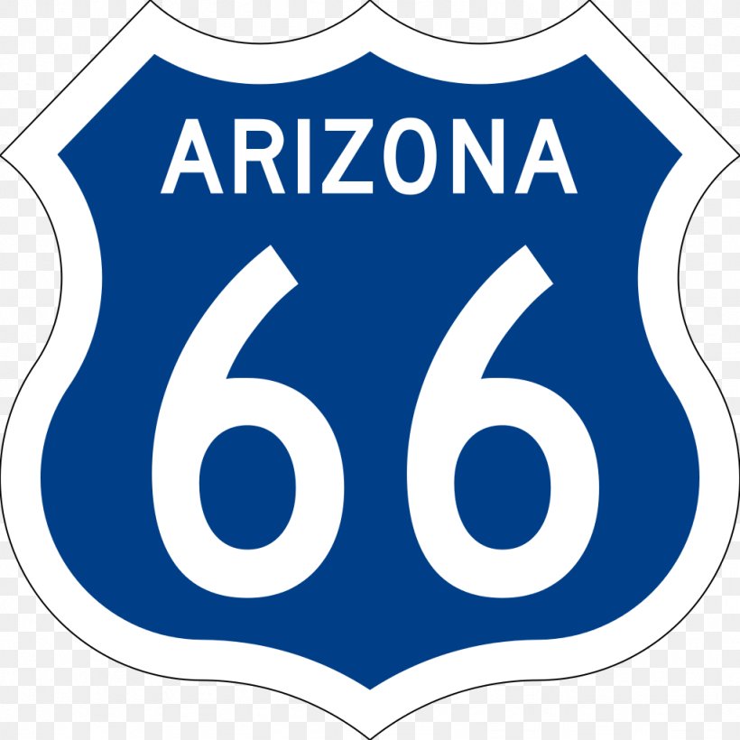 U.S. Route 66 In Arizona Logo Road Clip Art, PNG, 1024x1024px, Us Route 66, Area, Blue, Brand, Electric Blue Download Free