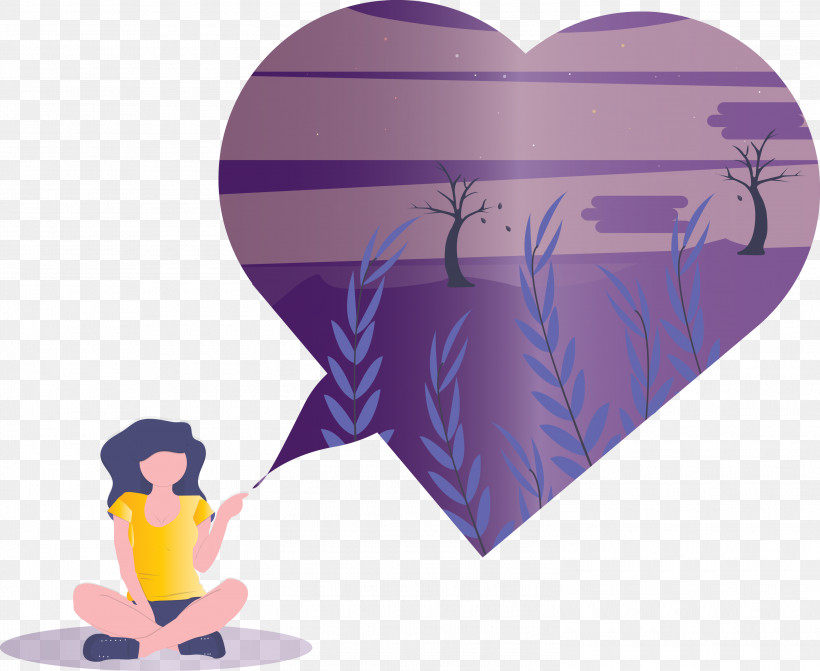 Purple Violet Heart Cartoon, PNG, 3000x2456px, Heart, Abstract, Cartoon, Girl, Purple Download Free