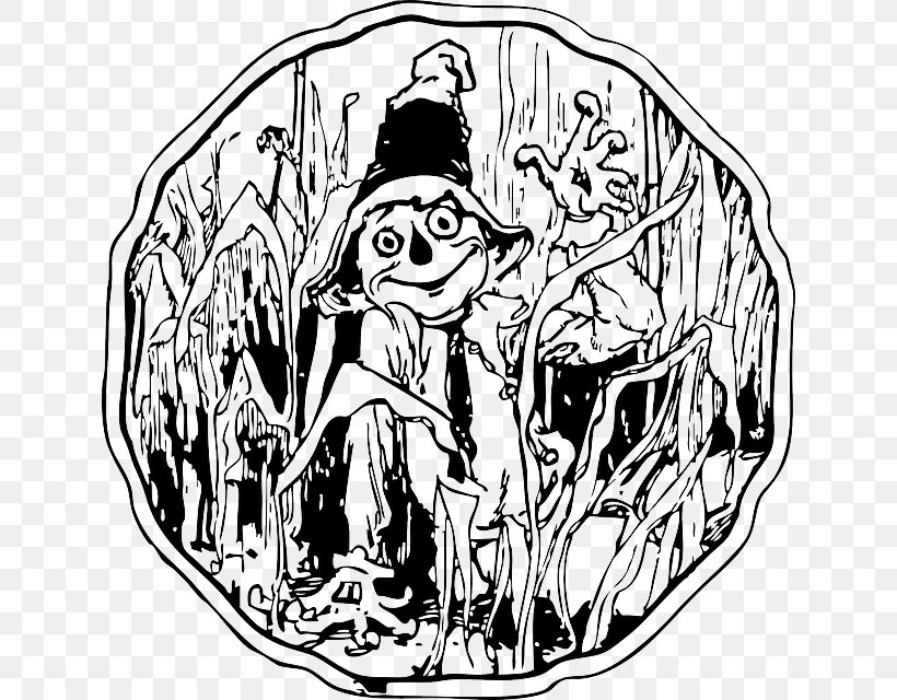 Scarecrow Maize Field Corn Clip Art, PNG, 634x640px, Watercolor, Cartoon, Flower, Frame, Heart Download Free