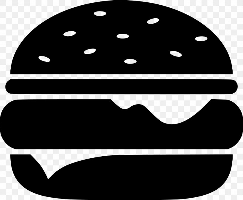 Hamburger Button Cheeseburger Junk Food Fast Food, PNG, 980x810px, Hamburger, Area, Artwork, Black, Black And White Download Free