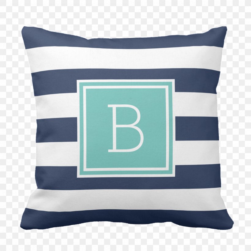 Throw Pillows Cushion Monogram Zazzle, PNG, 2000x2000px, Pillow, Aqua, Black, Blue, Cotton Download Free