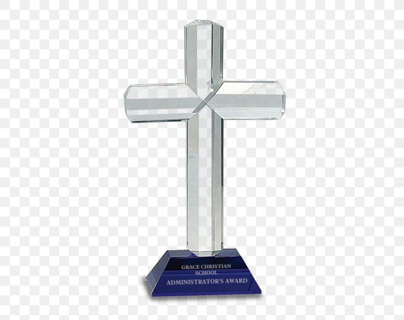 Christian Cross Award Trophy Crystal, PNG, 429x650px, Cross, Award, Blue, Christian Cross, Commemorative Plaque Download Free