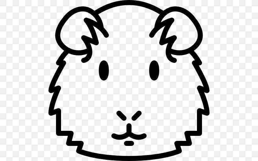 Pet Guinea Pig Hamster T-shirt Rodent, PNG, 512x512px, Guinea Pig, Black And White, Drawing, Face, Facial Expression Download Free