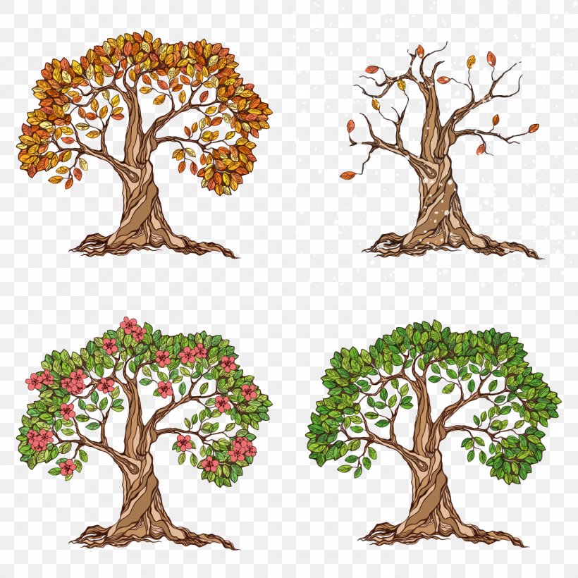 Tree Season Autumn Illustration, PNG, 1500x1500px, Tree, Art, Autumn, Bonsai, Branch Download Free