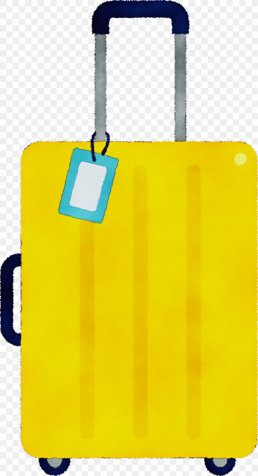 Hand Luggage Yellow Baggage Hand, PNG, 866x1600px, Watercolor, Baggage, Hand, Hand Luggage, Paint Download Free