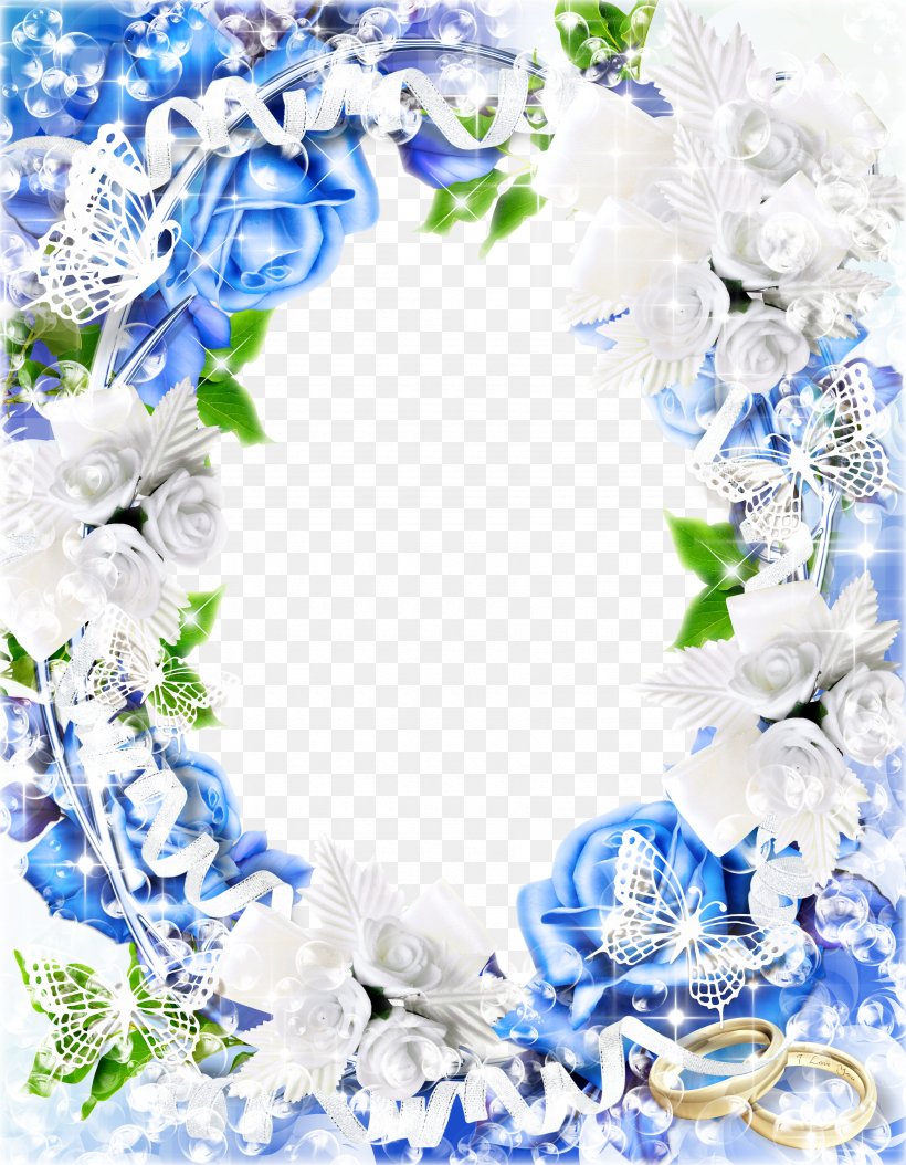 Picture Frame Photography, PNG, 3500x4500px, Picture Frame, Blue, Branch, Cut Flowers, Decor Download Free