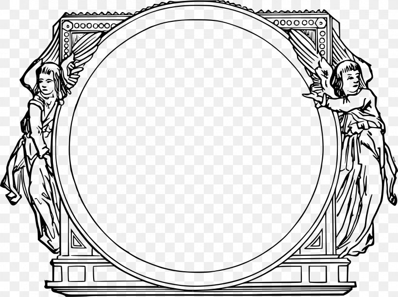 Picture Frames Drawing Ornament Clip Art, PNG, 2400x1792px, Picture Frames, Area, Artwork, Black And White, Body Jewelry Download Free