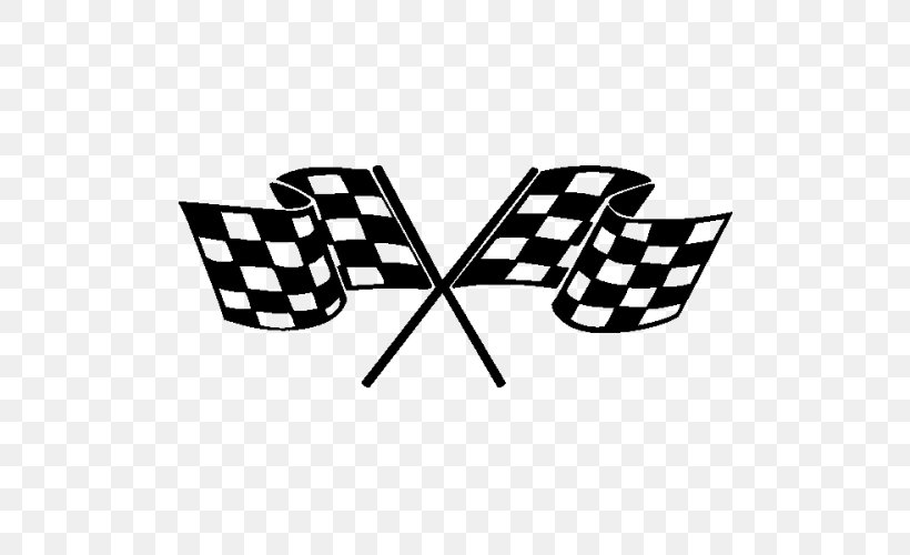 Racing Flags Auto Racing NASCAR, PNG, 500x500px, Racing Flags, Auto Racing, Black And White, Brand, Decal Download Free
