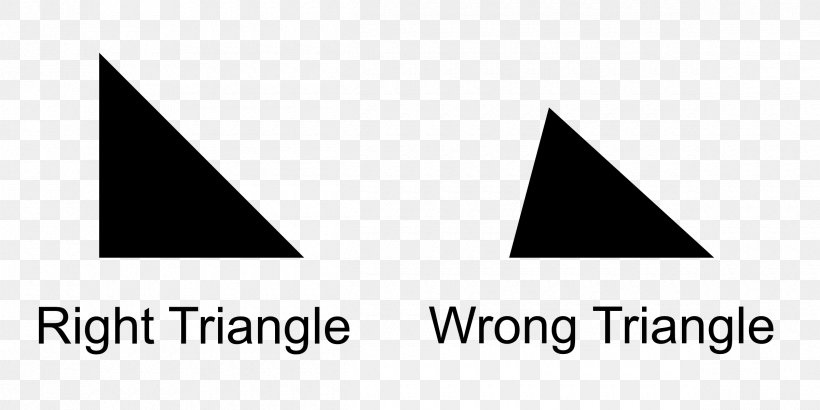 Special Right Triangle Trigonometry, PNG, 2400x1200px, Triangle, Area, Black, Black And White, Brand Download Free
