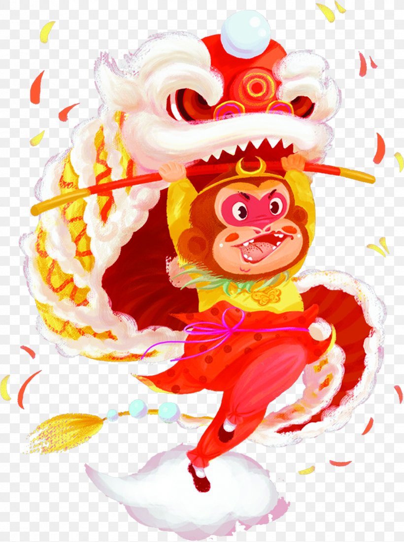 China Lion Dance Chinese New Year Monkey, PNG, 1762x2366px, China, Art, Chinese Calendar, Chinese New Year, Dance Download Free