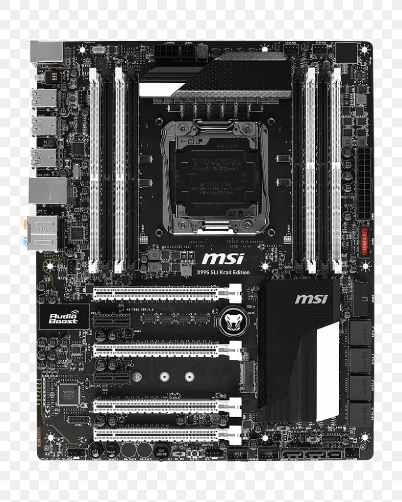 Motherboard Computer Cases & Housings MSI X99S SLI Krait LGA 2011 Intel X99, PNG, 819x1024px, Motherboard, Atx, Central Processing Unit, Computer Accessory, Computer Case Download Free