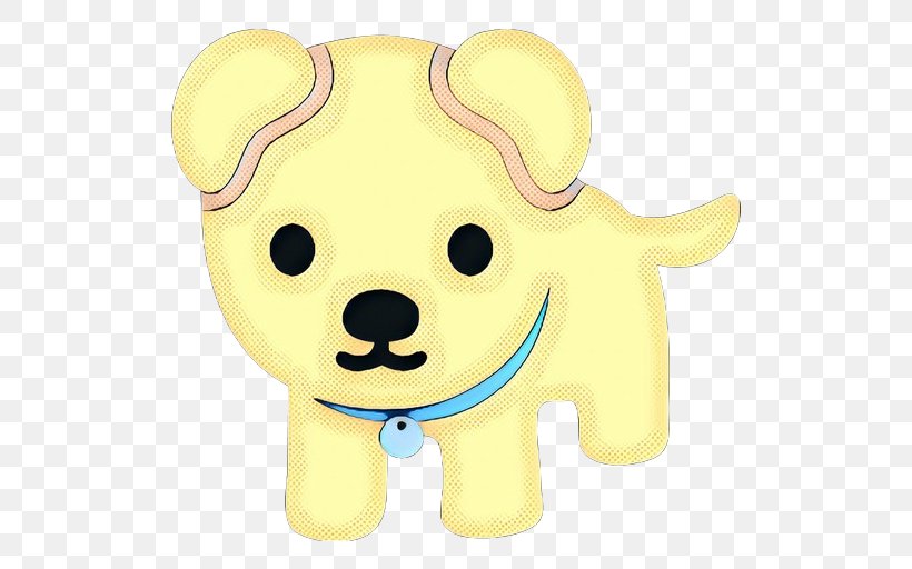 Cartoon Yellow Puppy Animal Figure Toy, PNG, 512x512px, Pop Art, Animal Figure, Cartoon, Puppy, Retro Download Free