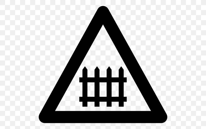 Rail Transport Level Crossing Train Warning Sign Traffic Sign, PNG, 512x512px, Rail Transport, Area, Black And White, Boom Barrier, Brand Download Free