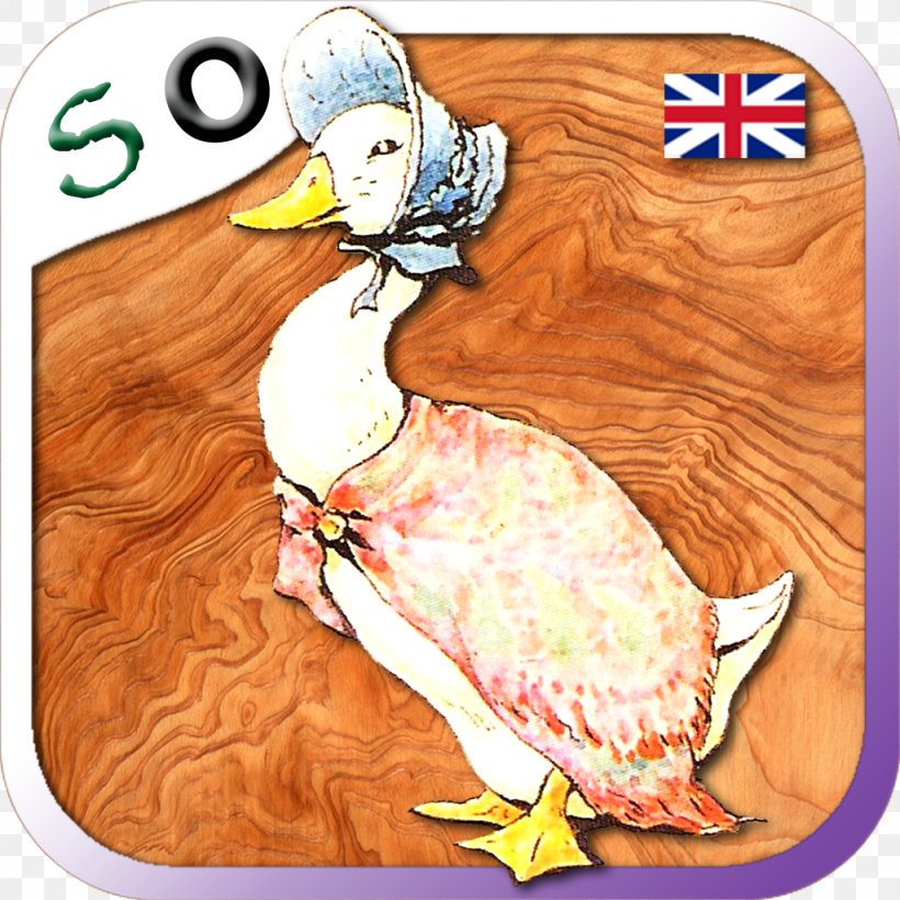 The Tale Of Jemima Puddle-Duck Flightless Bird, PNG, 1024x1024px, Duck, Beak, Bird, Book, Cartoon Download Free
