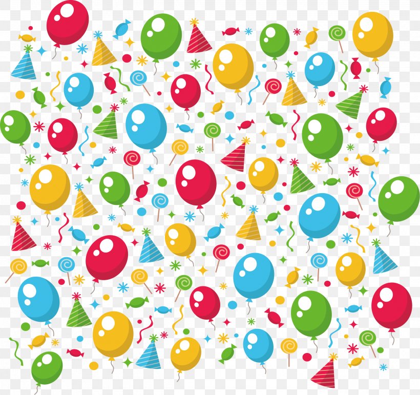 Balloon Pattern, PNG, 2540x2391px, Balloon, Area, Color, Point, Ribbon Download Free