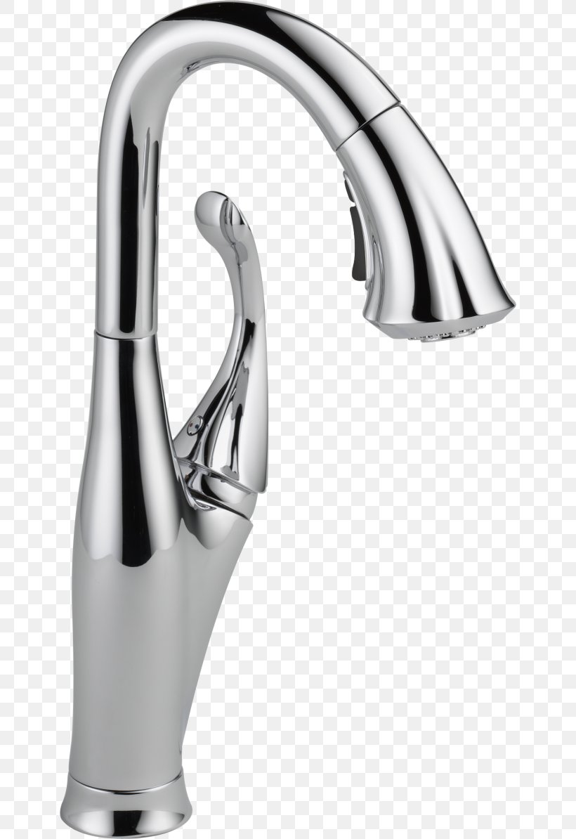Tap Sprayer Kitchen Valve, PNG, 650x1194px, Tap, Bathtub Accessory, Black And White, Delta Air Lines, Hardware Download Free