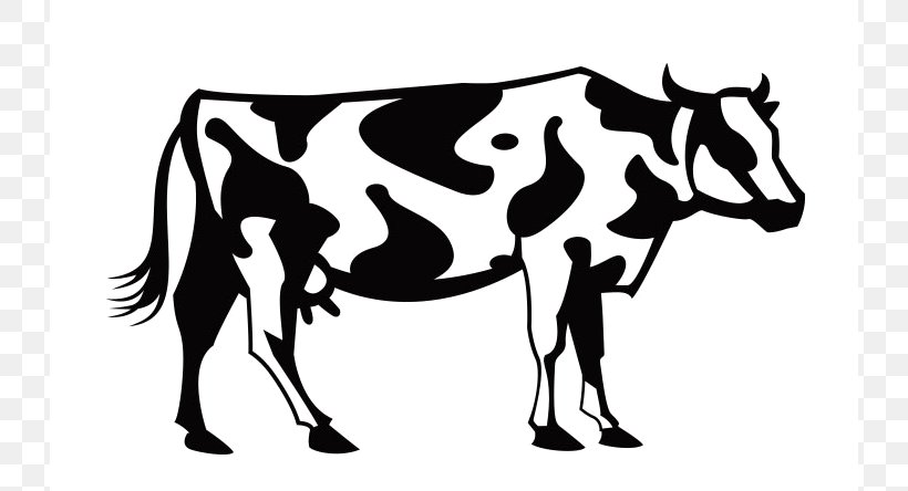 Cattle Clip Art Vector Graphics Image, PNG, 730x444px, Cattle, Art, Black And White, Bull, Cattle Like Mammal Download Free