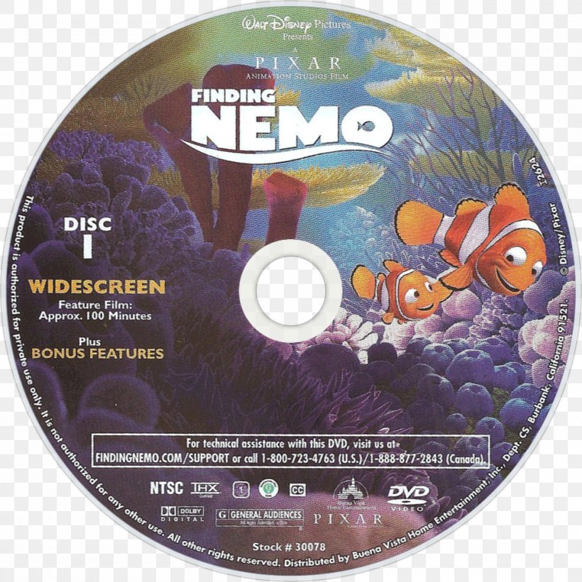 YouTube Finding Nemo DVD Film Cover Art, PNG, 1000x1000px, 2003, Youtube, Compact Disc, Cover Art, Dvd Download Free
