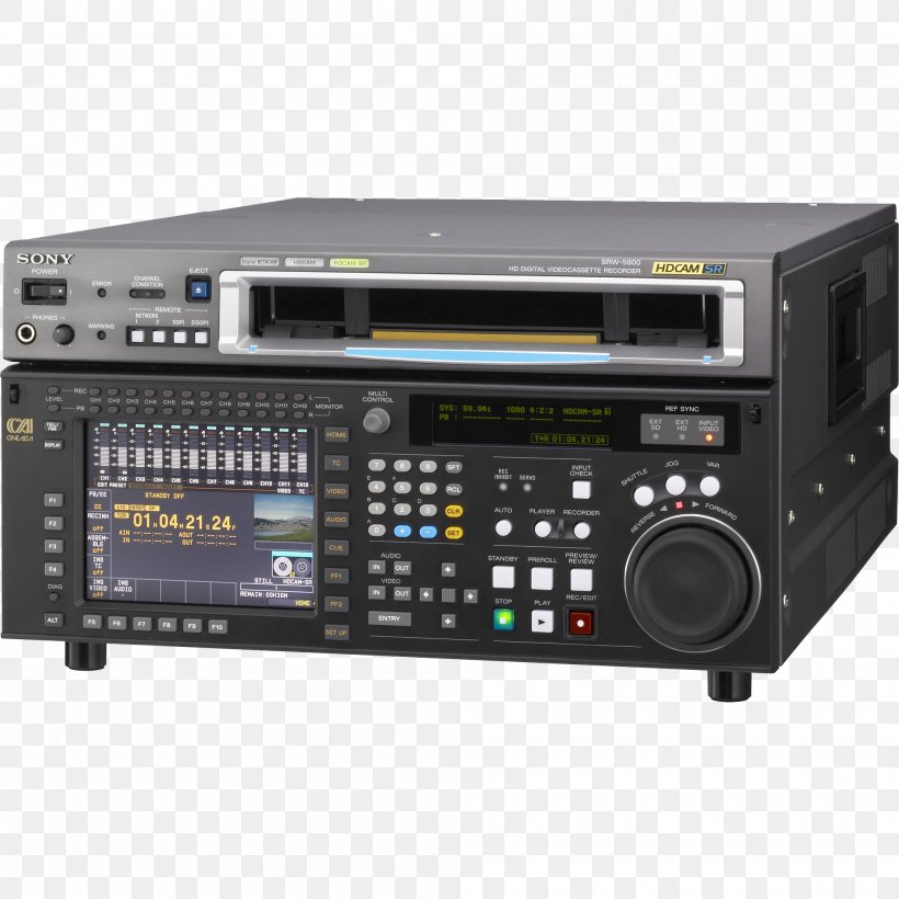 Video Tape Recorder HDCAM SR High-definition Video, PNG, 2000x2000px, Video, Audio Equipment, Audio Receiver, Betacam, Camcorder Download Free