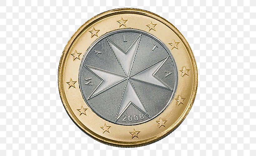1 Euro Coin Euro Coins 2 Euro Coin, PNG, 500x500px, 1 Euro Coin, 2 Euro Coin, 20 Cent Euro Coin, Coin, Brass Download Free