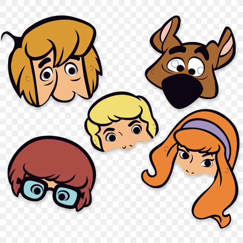 Paper Mask Scooby-Doo Party, PNG, 990x990px, Paper, Area, Birthday, Cartoon, Convite Download Free