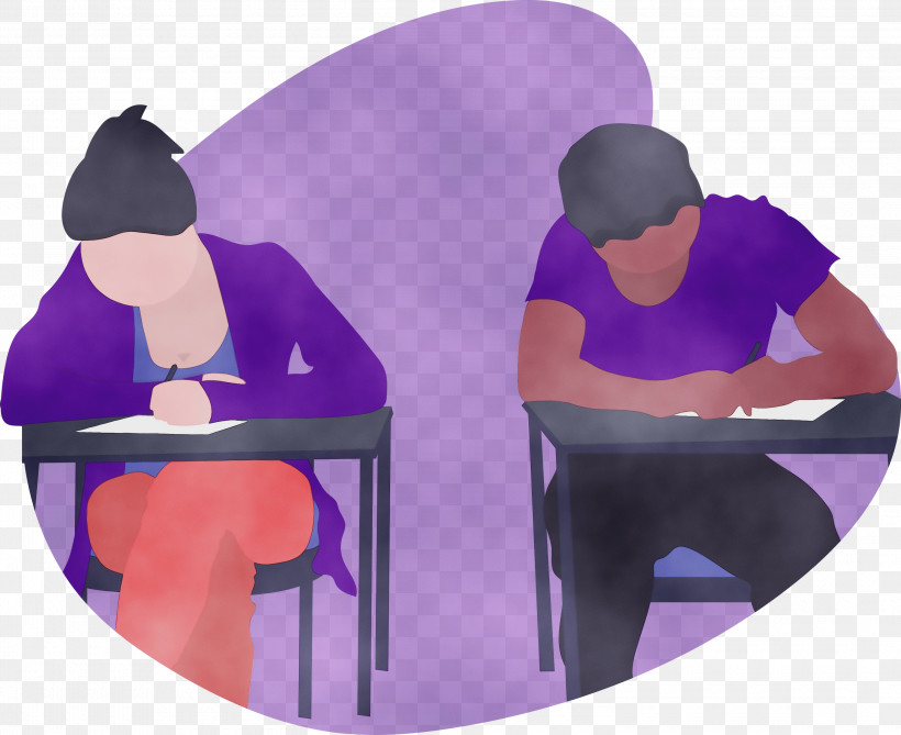 Purple Violet Table Sitting Black Hair, PNG, 3000x2451px, Exam, Black Hair, Furniture, Games, Paint Download Free