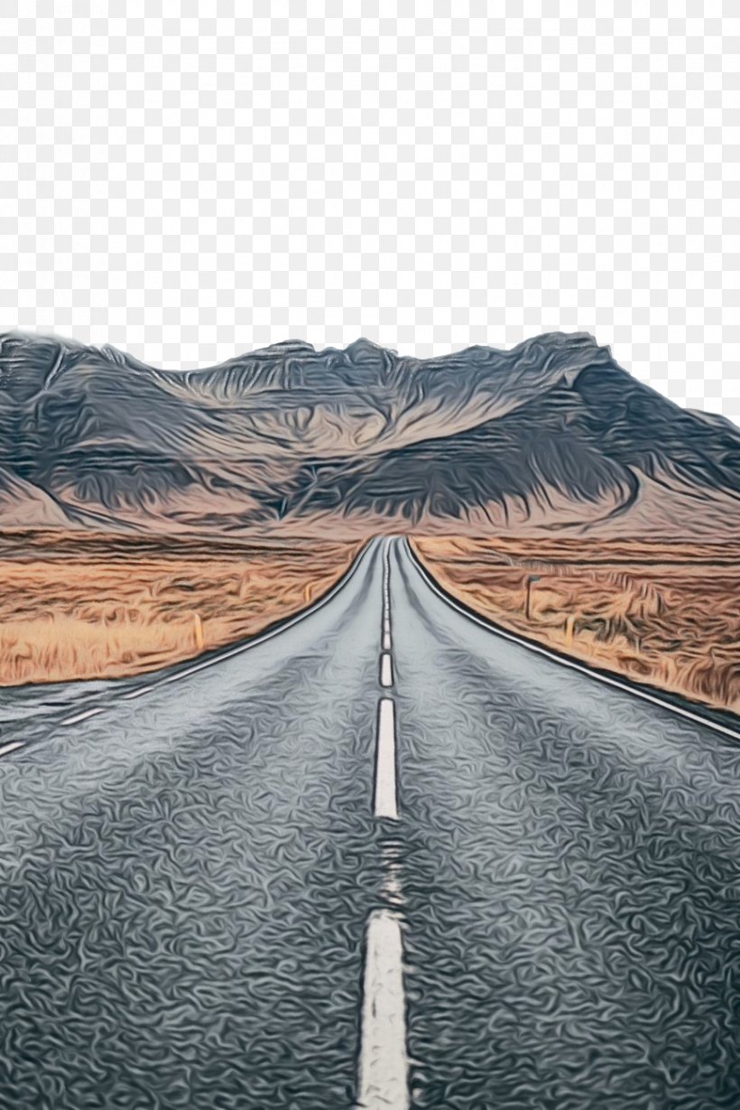 Road Asphalt Highway Sky Infrastructure, PNG, 867x1300px, Watercolor, Asphalt, Geology, Highway, Infrastructure Download Free