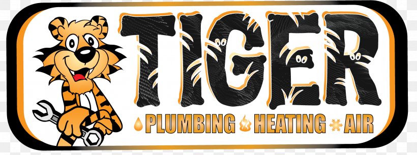 Tiger Plumbing Heating & Air Plumber Central Heating Tinker, PNG, 3332x1240px, Plumber, Brand, Central Heating, Computer Software, Eden Prairie Download Free