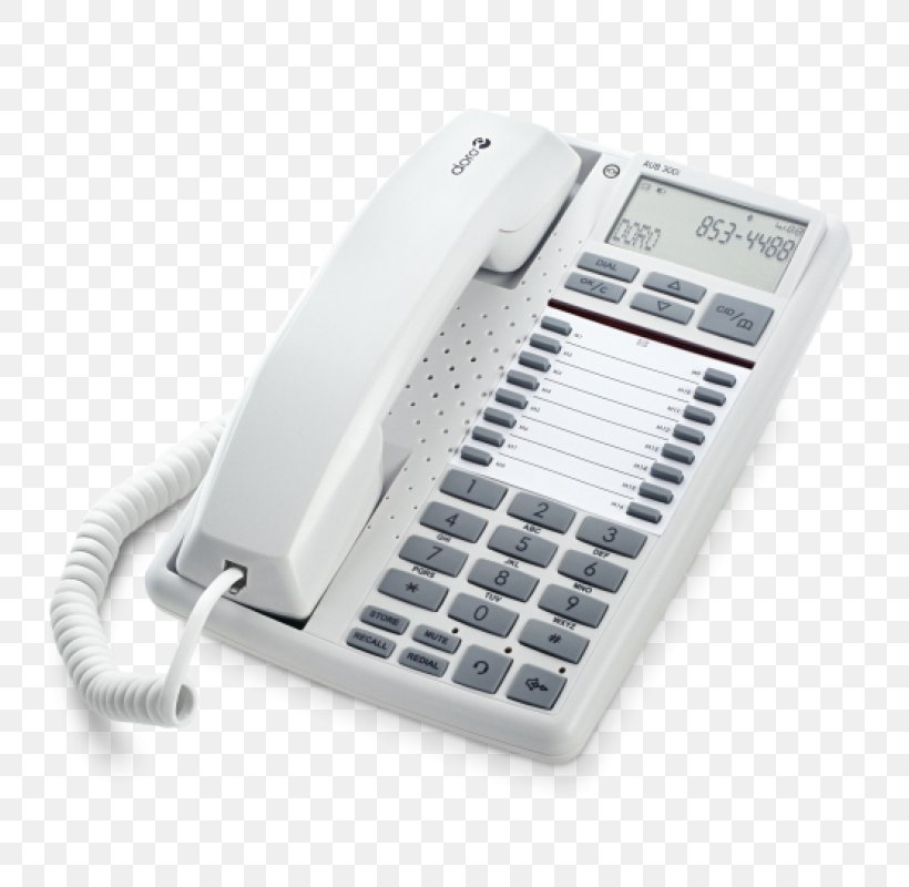 Doro AUB300i Telephone Mobile Phones Doro AUB300i Telephone Speakerphone, PNG, 800x800px, Telephone, Caller Id, Corded Phone, Cordless Telephone, Doro Download Free