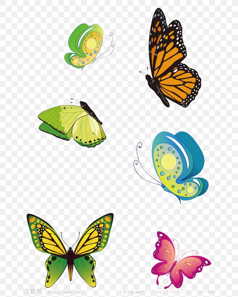 Monarch Butterfly Clip Art, PNG, 683x1024px, Butterfly, Animation, Brush Footed Butterfly, Insect, Invertebrate Download Free