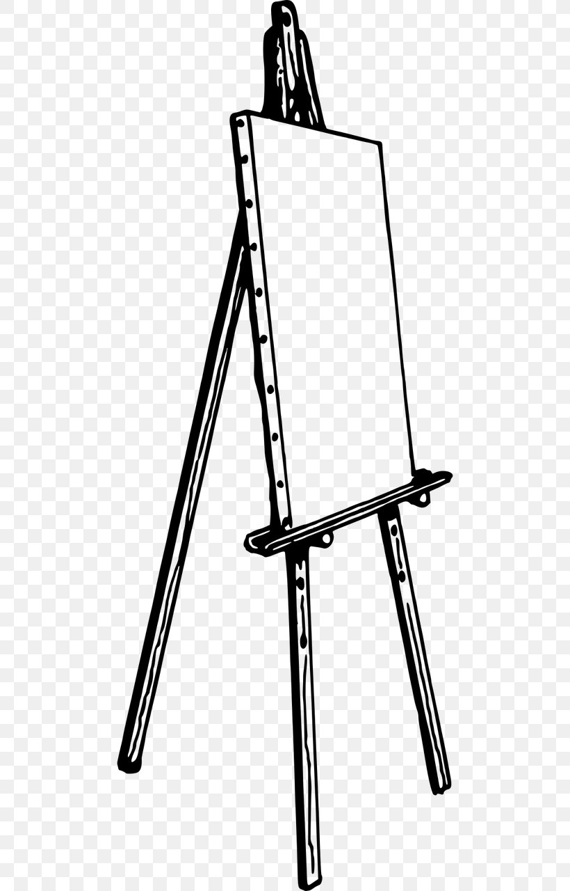 Easel Painting Artist Clip Art, PNG, 640x1280px, Easel, Art, Artist, Black And White, Contemporary Art Download Free