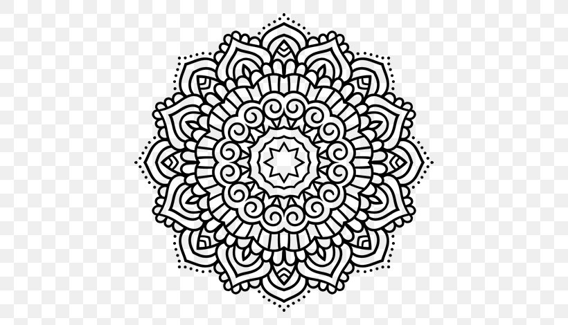 Mandala Coloring Book Drawing, PNG, 600x470px, Mandala, Area, Art Therapy, Black, Black And White Download Free