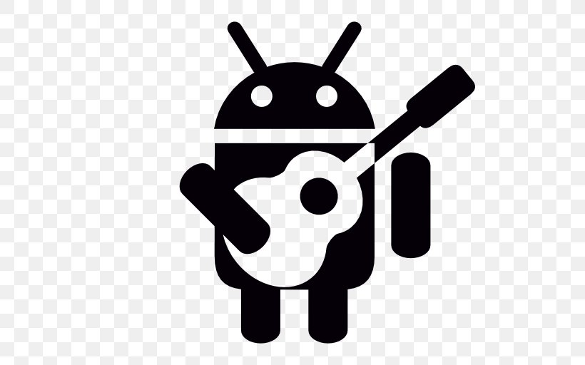 Android, PNG, 512x512px, Android, Black And White, Computer Software, Fictional Character, Google Play Download Free
