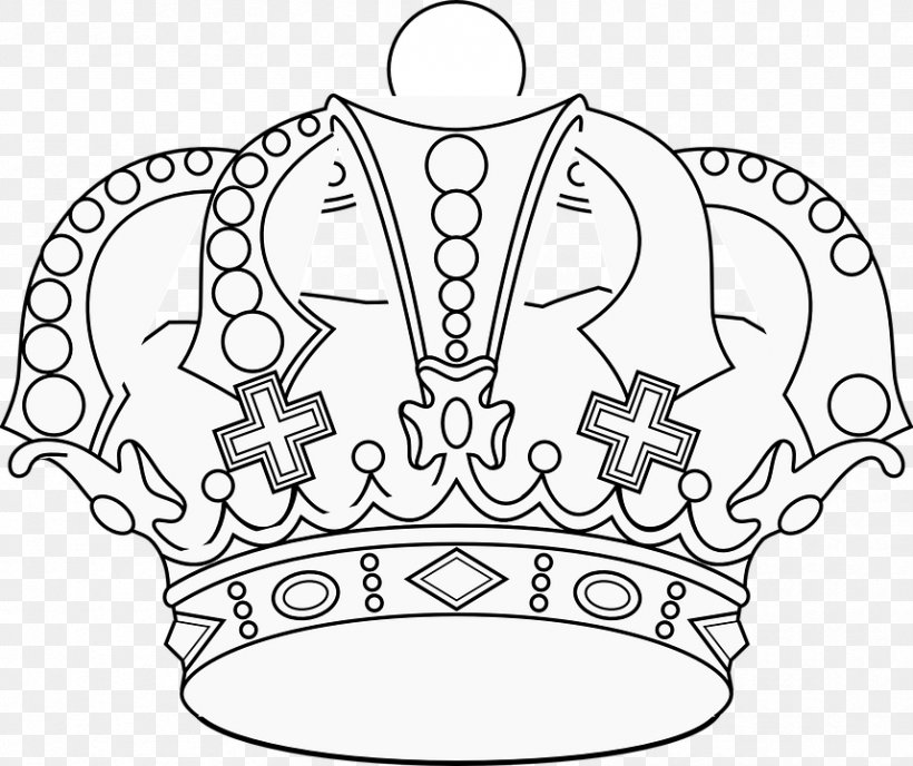 Crown Clip Art Coloring Book King Drawing, PNG, 858x720px, Crown, Area, Black And White, Coloring Book, Document Download Free