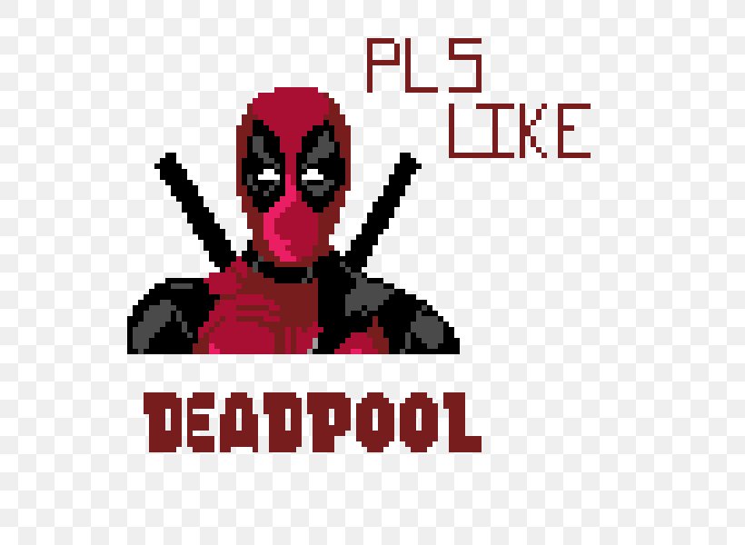 Deadpool Pixel Art Wolverine, PNG, 600x600px, Watercolor, Cartoon, Flower, Frame, Heart Download Free